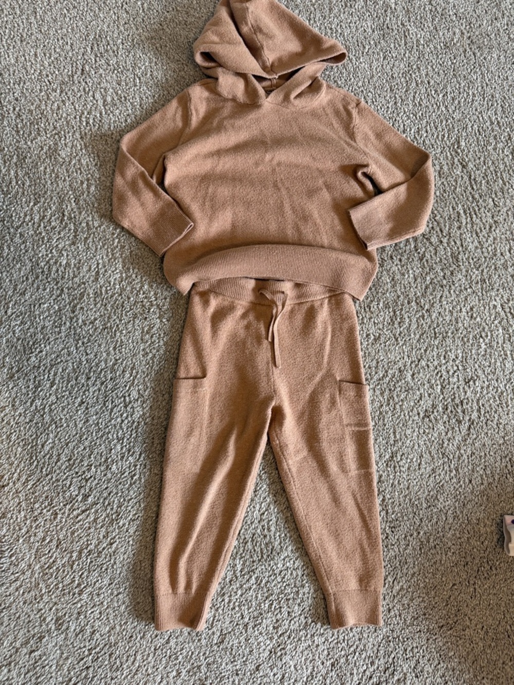 GAP Kids Knit Hoodie & Joggers Set - Tan